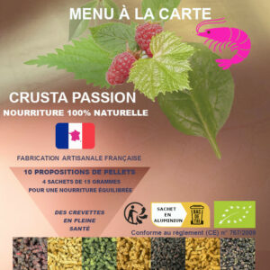 4 RECETTES DE PELLETS PROTÉINÉS AU CHOIX parmi 10 POUR CREVETTES