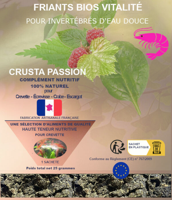 Friants bios – Complément haute teneur nutritive vitalité pour crevettes & invertébrés