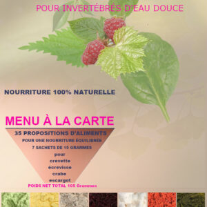 7 NOURRITURES NATURELLES BABY CREVETTE AU CHOIX