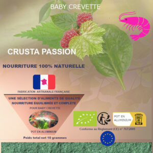 MÉLANGE - RICHE - spécial baby crevette - 100% naturelle et bio - aliment complet