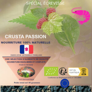 MÉLANGE - RICHE - spécial écrevisse - 100% naturelle et bio - aliment complet