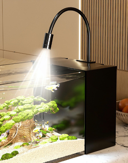 Aquarium en verre acrylique ultra clair paysage bureau – Image 2