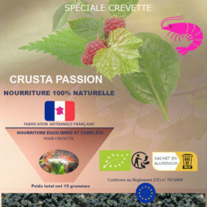 NOURRITURE - BASIQUE - spéciale crevette - 100% naturelle et bio - aliment complet