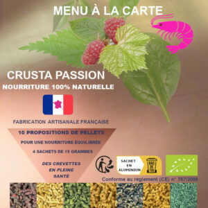 4 RECETTES DE PELLETS PROTÉINÉS POUR CREVETTE AU CHOIX parmi 10