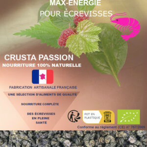 NOURRITURE COMPLÈTE BIO MAX-ÉNERGIE pour écrevisses  45 et 100 g